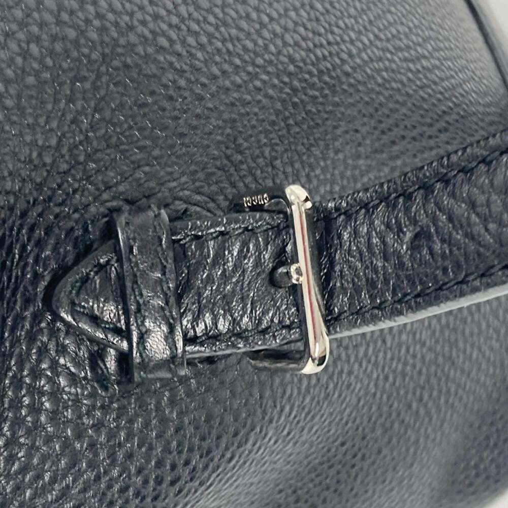 GUCCI Black Leather Bamboo Backpack - Picture 13 of 16